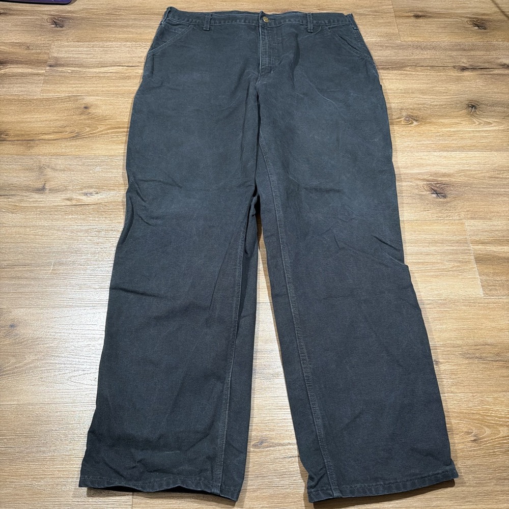 Carhartt Washed Duck Work Original Dungaree Fit Utility Pant - 40 X 34 Black